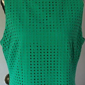 Liz Claiborne-Kelly Green Sleeveless Dress